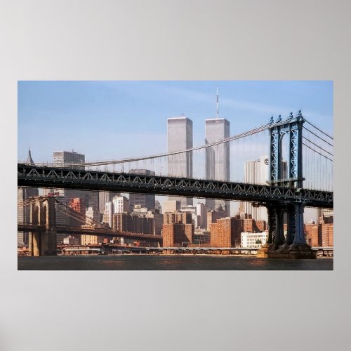 TWIN TOWERS and BRIDGES Poster