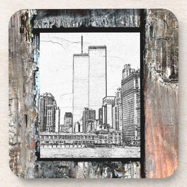 Twin Towers Beverage Coaster (Front)