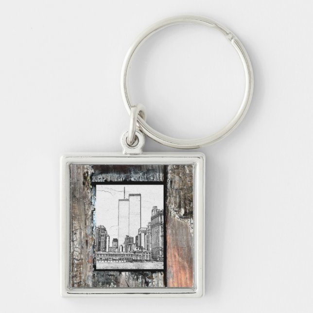 Twin Towers Keychain (Front)