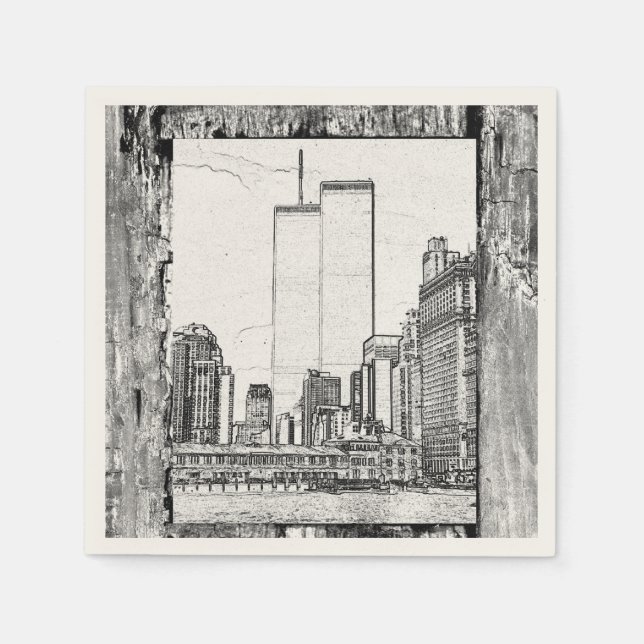 Twin Towers Paper Napkins (Front)