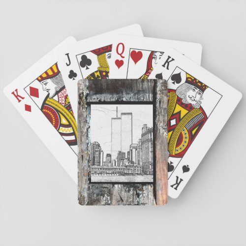 Twin Towers Poker Cards