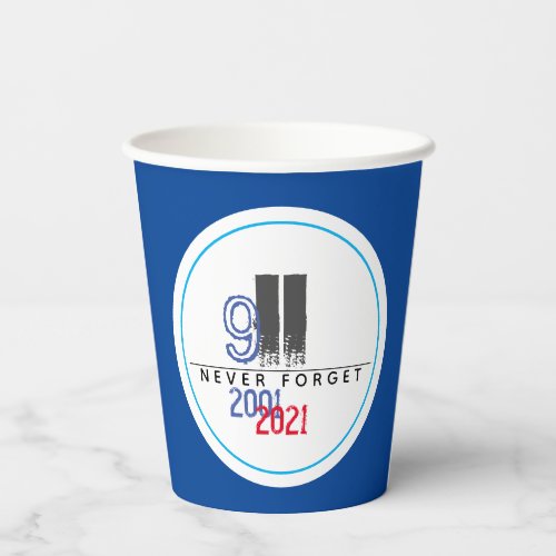 Twin Towers Red White Blue World Trade Center Paper Cups