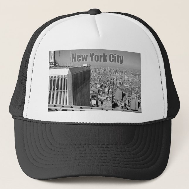 Twin towers World Trade Center NYC Trucker Hat (Front)