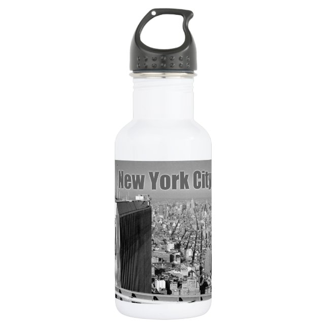 Twin towers World Trade Center NYC Water Bottle (Front)
