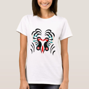 Twin Tribal Phoenix Spirit – Symmetrical Abstract T-Shirt