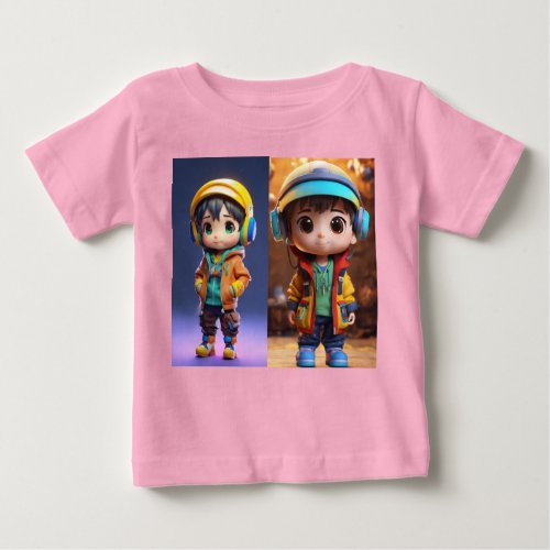 Twin Tunes Trendy Hooded Kids in Headsets Tshirt