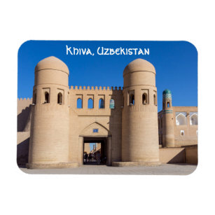 Twin-turreted West Gate - Khiva, Uzbekistan Magnet