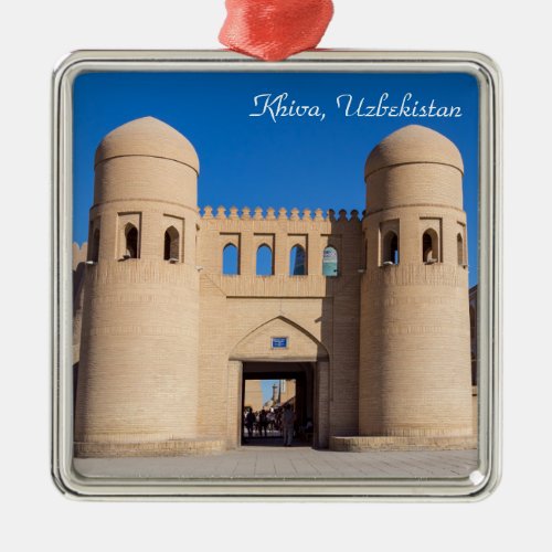 Twin_turreted West Gate _ Khiva Uzbekistan Metal Ornament