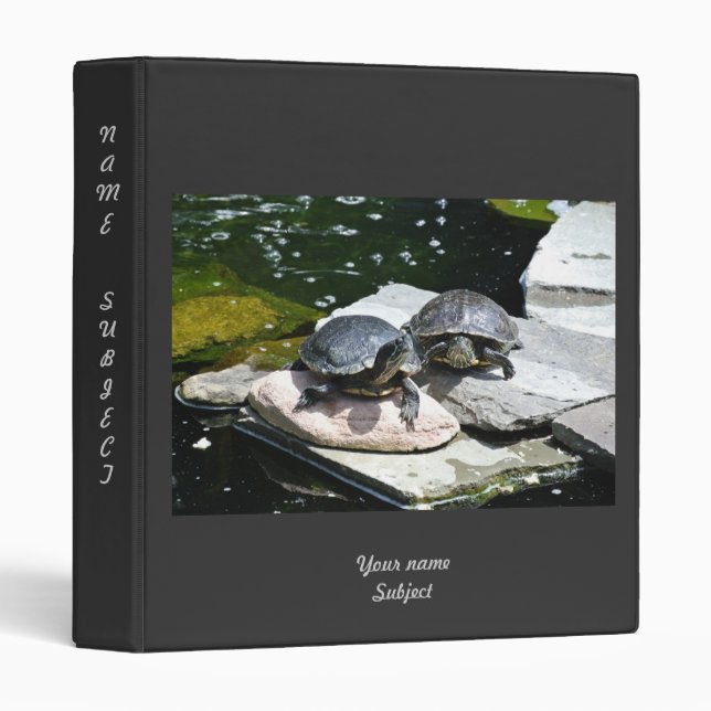 Twin Turtles - 3 Ring Binder (Front/Spine)