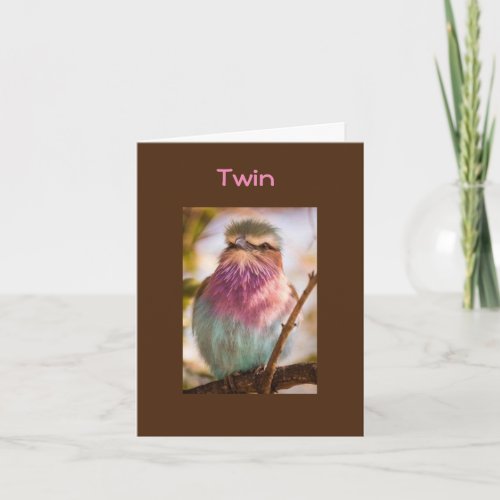 TWIN TWEETING HAPPY BIRTHDAY  CARD