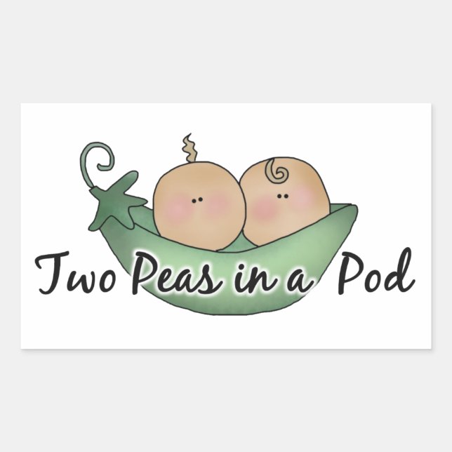 Twin two peas in a pod sticker (Front)