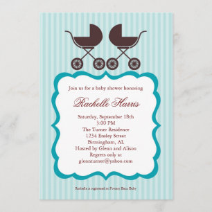 Twin Unisex Baby Shower Invitation