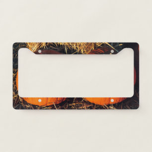 Twin Vintage Pumpkins License Plate Frame