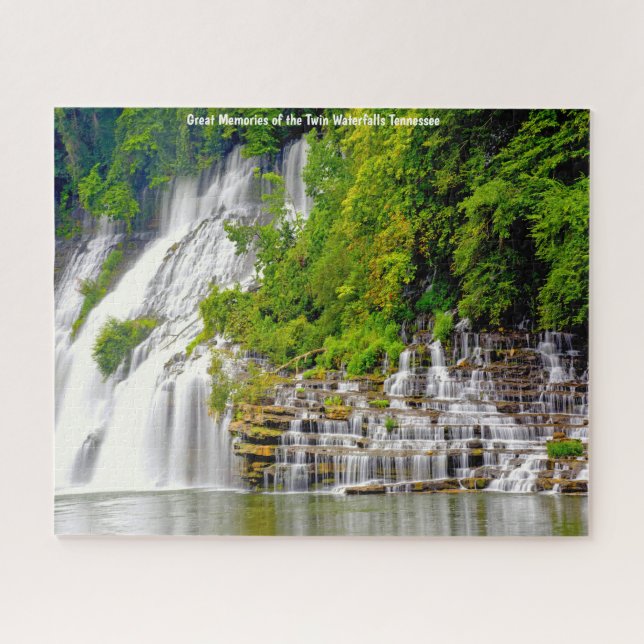Twin Waterfalls Tennessee. Jigsaw Puzzle (Horizontal)