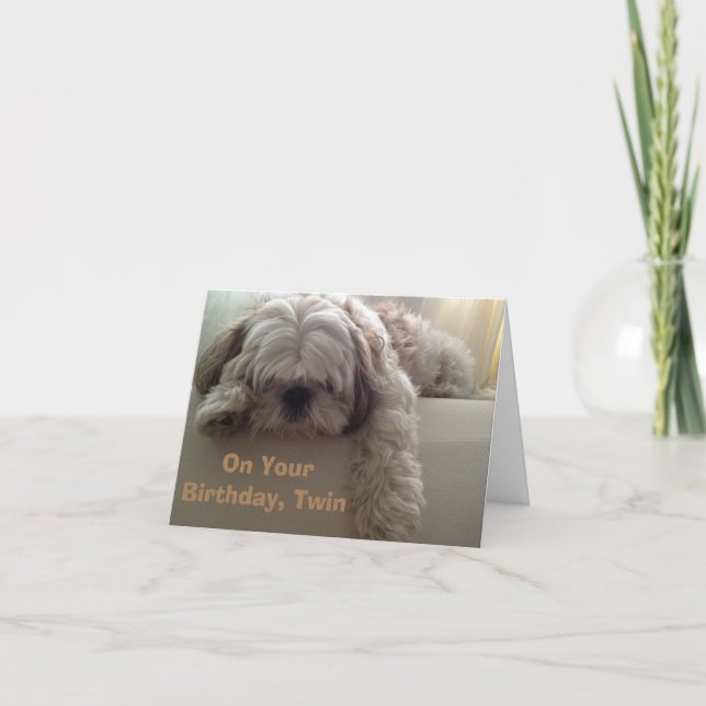 **TWIN** WISH I COULD SAY HAPPY BIRTHDAY IN PERSON CARD (Front)