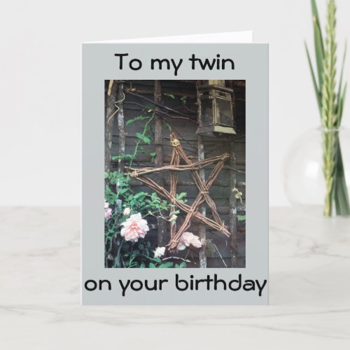 TWIN_YOU ARE A STAR ON YOUR BIRTHDAY CARD