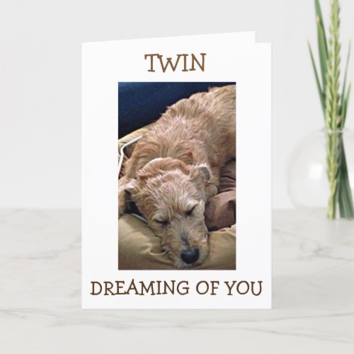 TWINYOUR BIRTHDAY MY THOUGHTS ARE ALL ABOUT YOU CARD