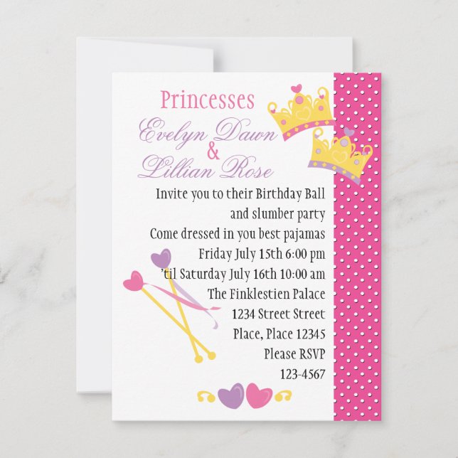 Twincess Princess! Invitation (Front)