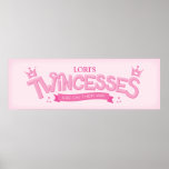 Twincess Twin Girl Baby Shower Poster (pink) at Zazzle