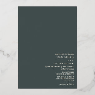 Twine Globes Emerald Wedding Foil Invitation