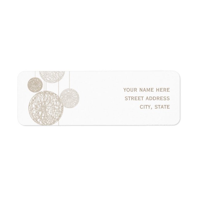 Twine Globes Wedding Address Label (Front)