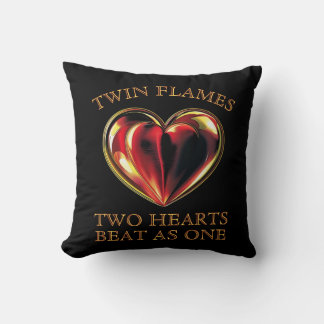 Twinflames Two Hearts Beat As One Soulmate Love Throw Pillow