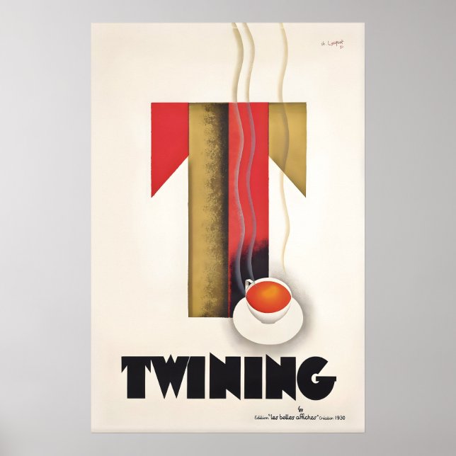 Twining Tea Vintage Poster  Tea Cup Kitchen Print (Front)