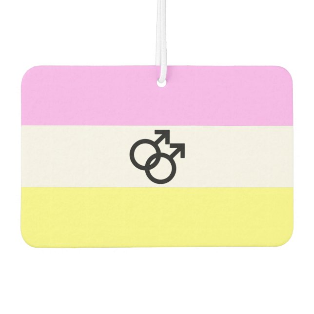 Twink Pride Flag Air Freshener (Front)