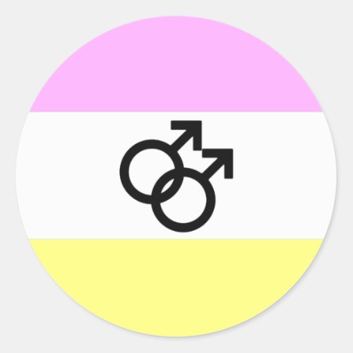 Twink Pride Flag Classic Round Sticker