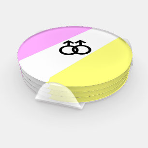 Twink Pride Flag Coaster Set