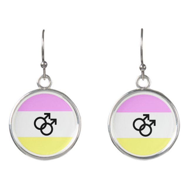 Twink Pride Flag Earrings (Front)