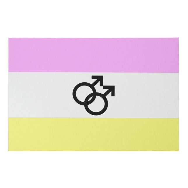 Twink Pride Flag Faux Canvas Print (Front)