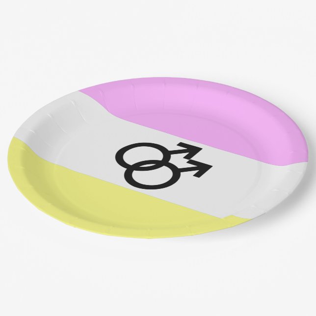 Twink Pride Flag Paper Plates (Angled)