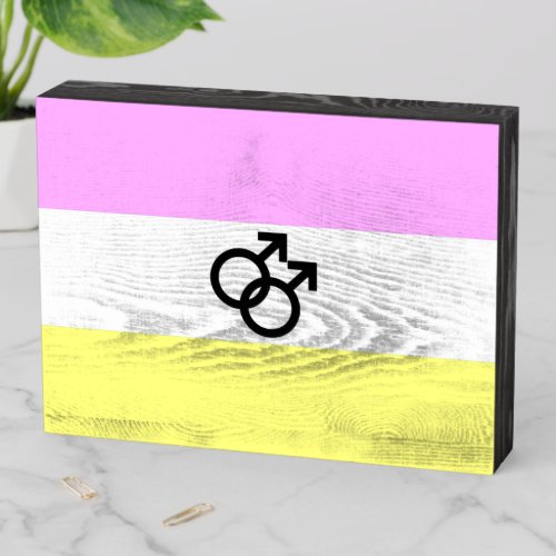 Twink Pride Flag Wooden Box Sign