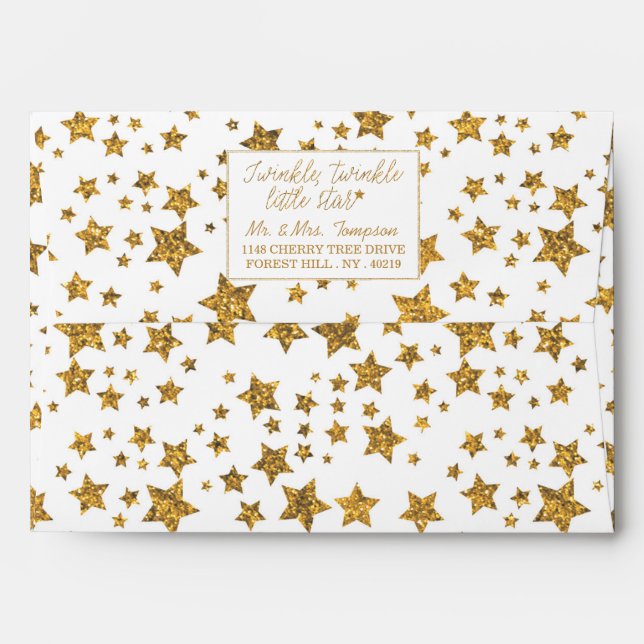 Twink, Twinkle Little Star Baby Shower Envelope (Back (Top Flap))