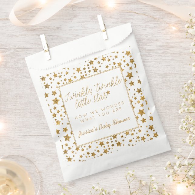 Twink, Twinkle Little Star Baby Shower Favor Bag (Clipped)