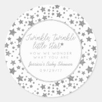 Twink, Twinkle Little Star Baby Shower Favor Classic Round Sticker