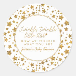 Twink, Twinkle Little Star Baby Shower Favor Classic Round Sticker