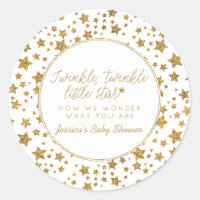 Twink, Twinkle Little Star Baby Shower Favor Classic Round Sticker