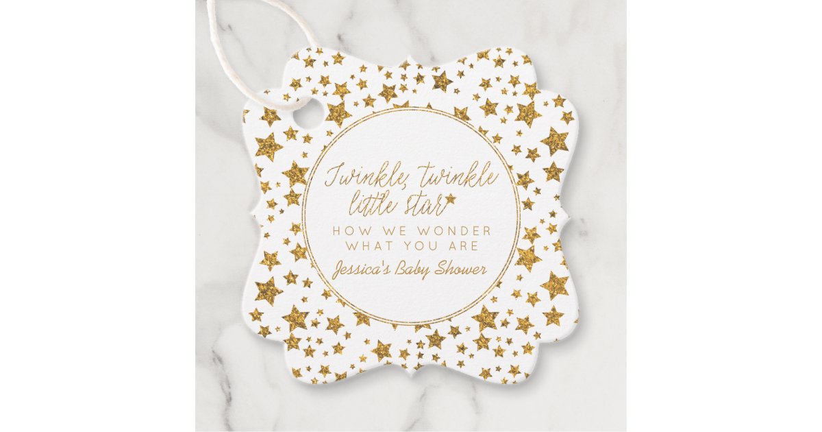 Twink Twinkle Little Star Baby Shower Favor Tags Zazzle Com