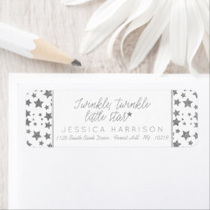 Twink, Twinkle Little Star Baby Shower Label
