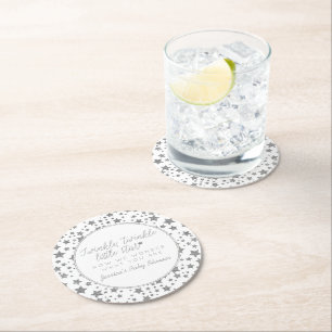 Twink, Twinkle Little Star Baby Shower Round Paper Coaster