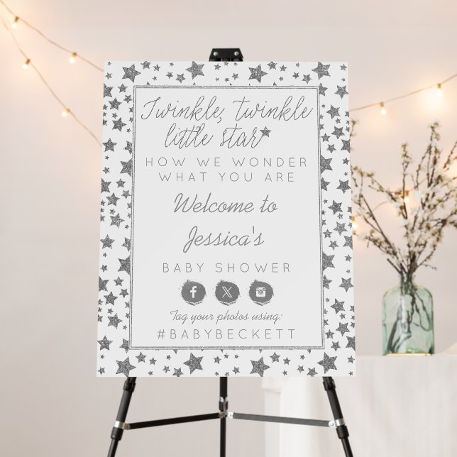 Twink, Twinkle Little Star Baby Shower Welcome Foam Board (In Situ (Stand))