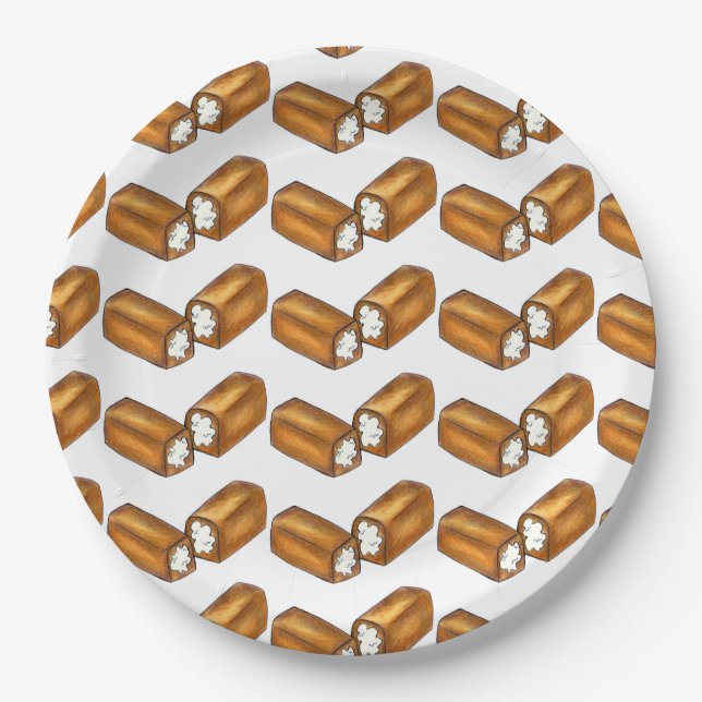 Twinkie Cream-Filled Snack Cake Food Foodie Plate (Front)