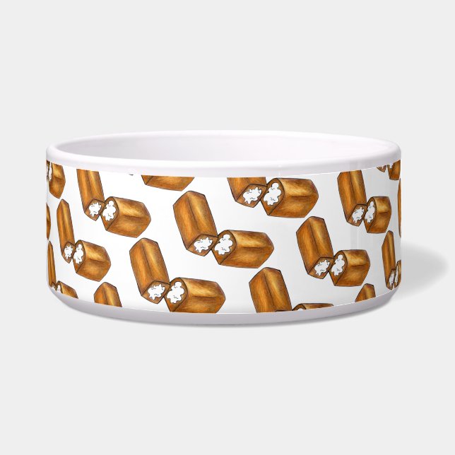 Twinkie Cream-Filled Snack Cake Foodie Dog Bowl (Front)