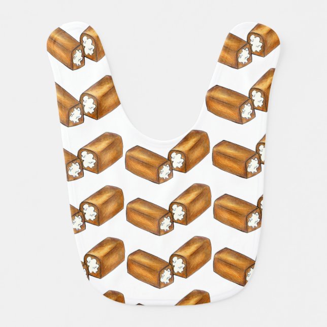 Twinkie Cream-Filled Snack Cake Junk Food Foodie Baby Bib (Front)