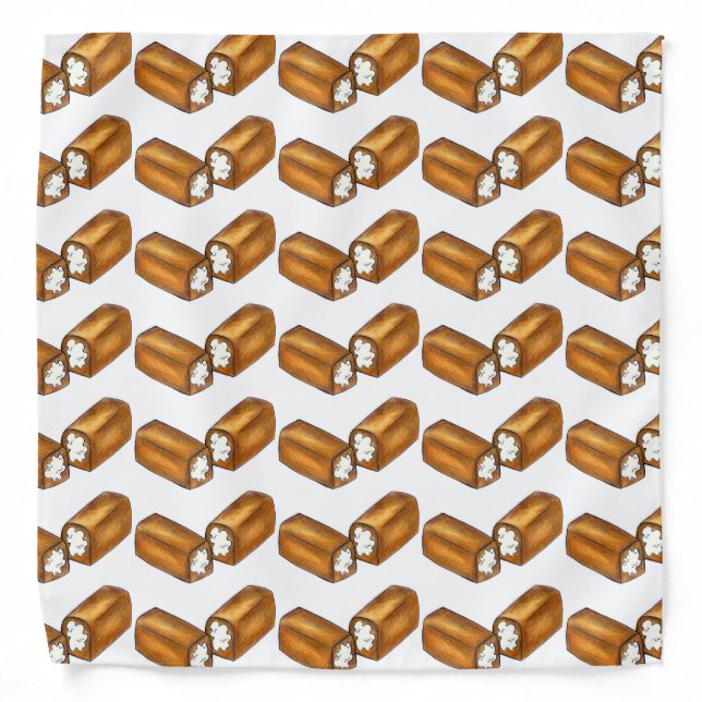 Twinkie Cream-Filled Snack Cake Junk Food Foodie Bandana (Front)