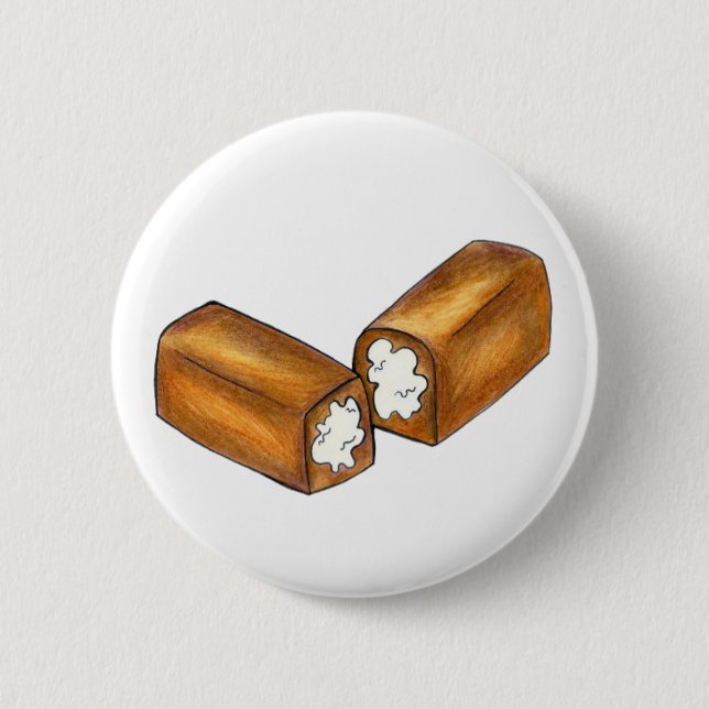 Twinkie Cream-Filled Snack Cake Junk Food Foodie Pinback Button (Front)
