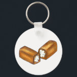 Twinkie Cream-Filled Snack Cake Junk Food Keychain<br><div class="desc">Keychain features an original marker illustration of a delicious cream-filled Twinkie snack cake. Perfect for any junk food junkie!</div>