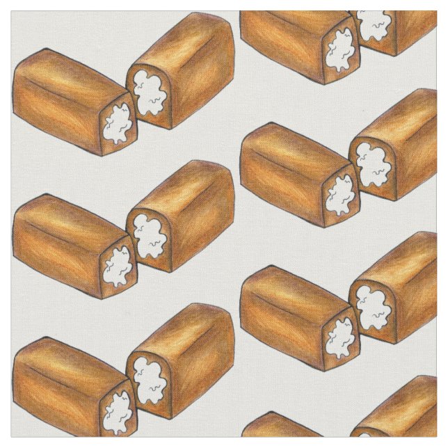 Twinkie Cream-Filled Snack Cakes Junk Food Foodie Fabric (Close Up)